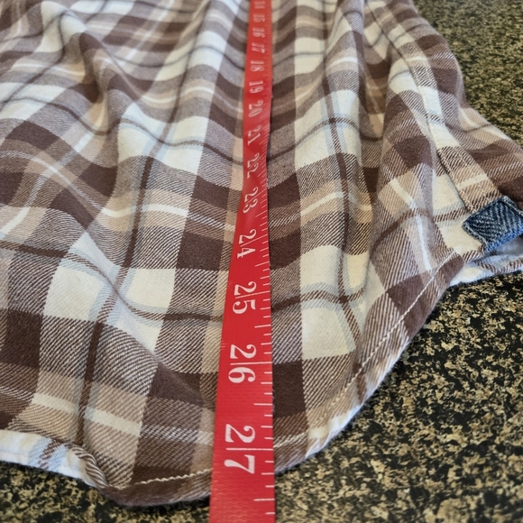 J. Peterman Company Plaid Flannel Shirt Button Up Long Sleeve 2 pkt Men size S - Picture 13 of 14